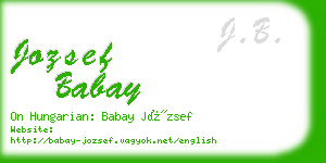 jozsef babay business card